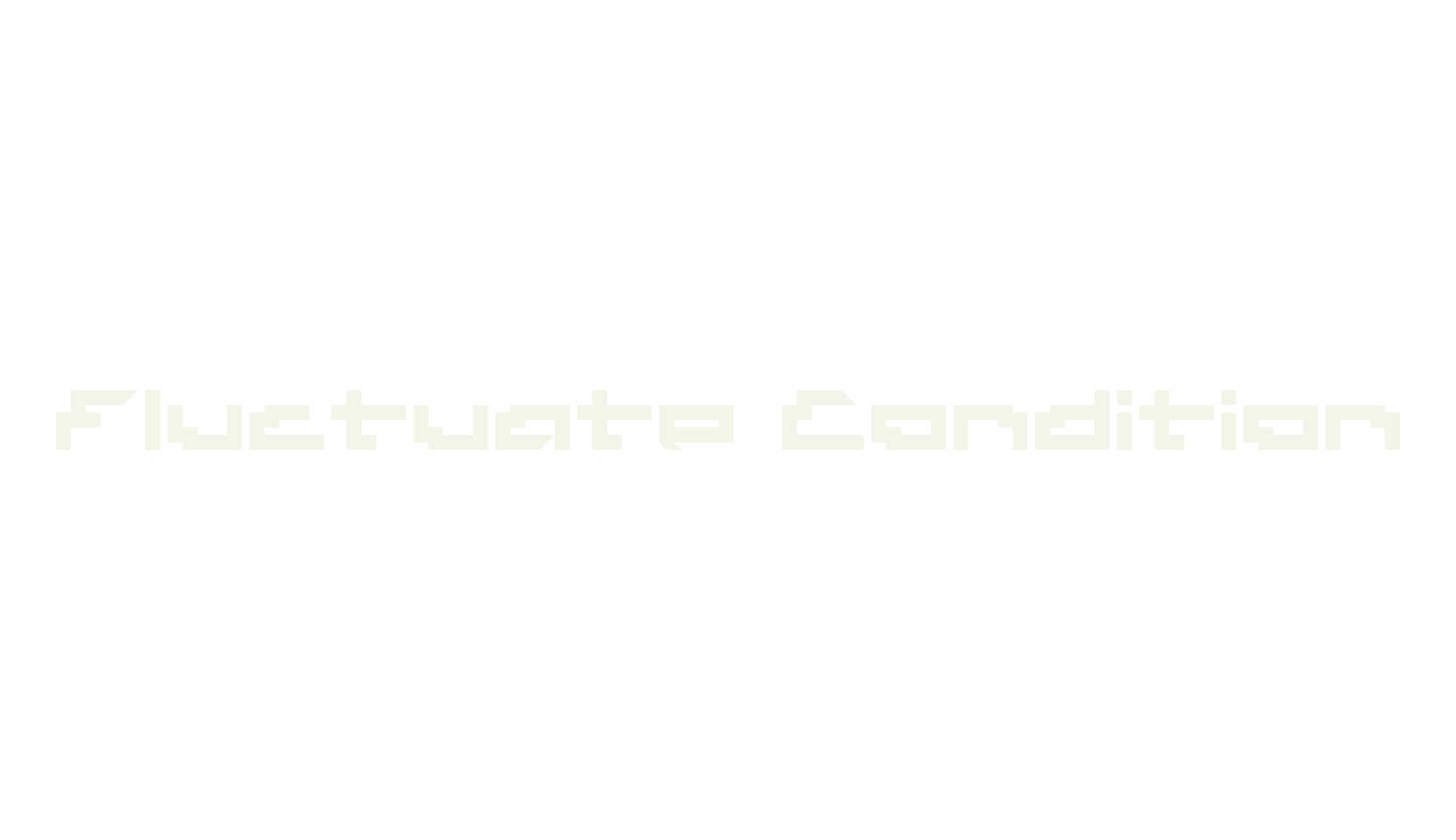 Fluctuate Condition, logo font preview