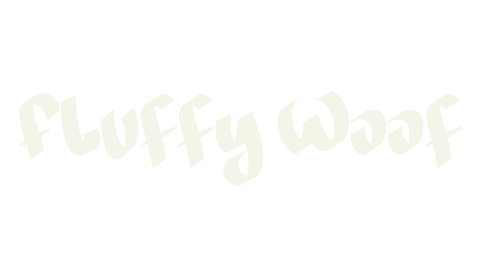 Fluffy Woof, animal font preview
