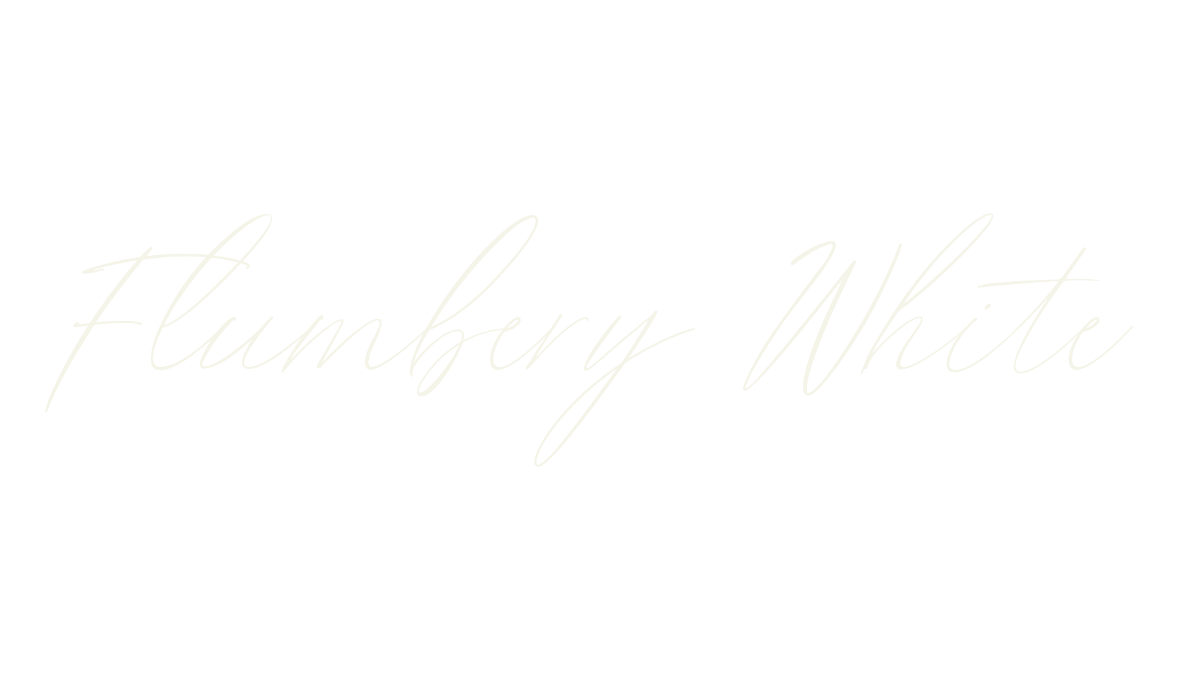Flumbery White, fashion script font preview