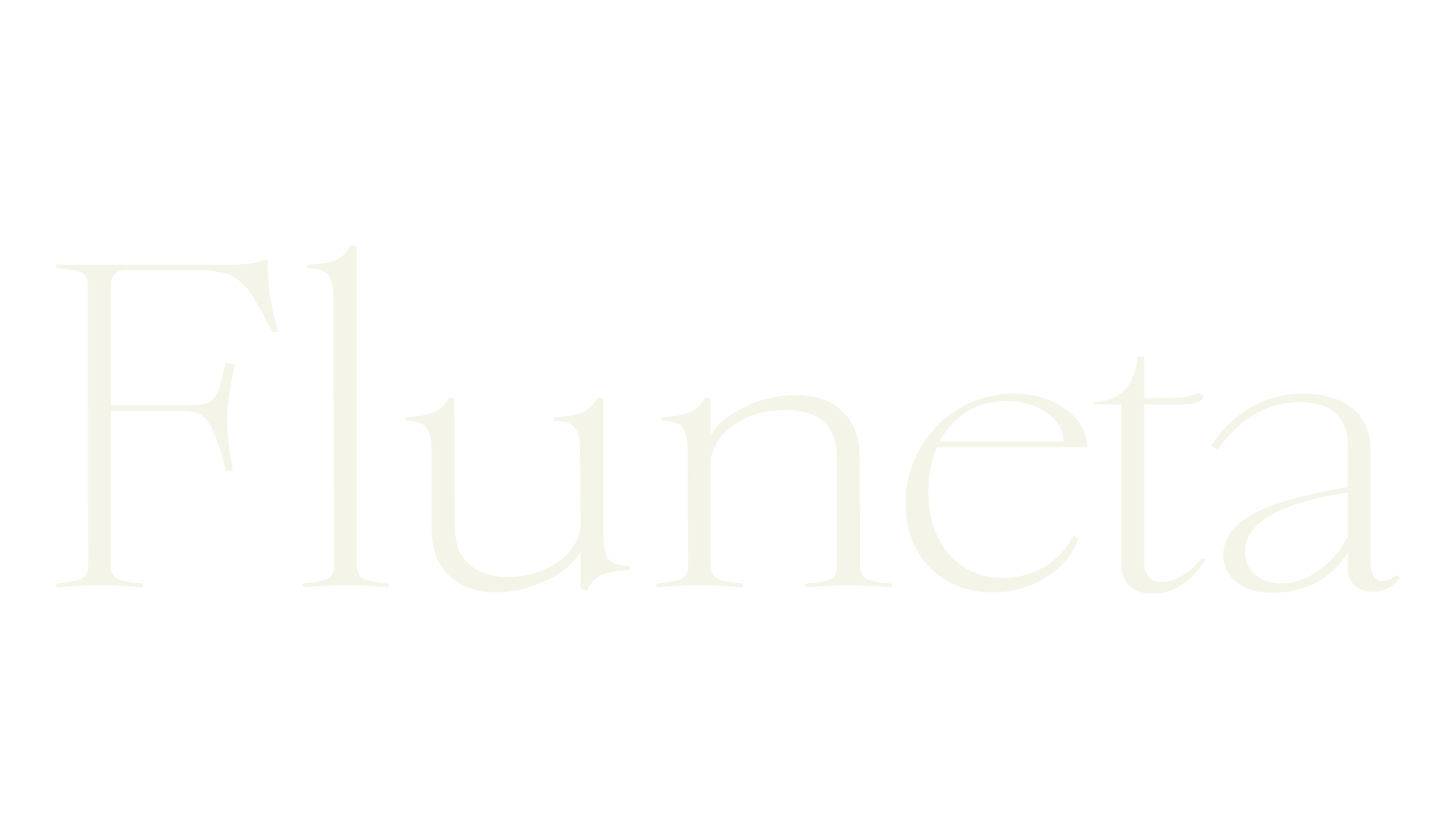 Fluneta, serif font preview
