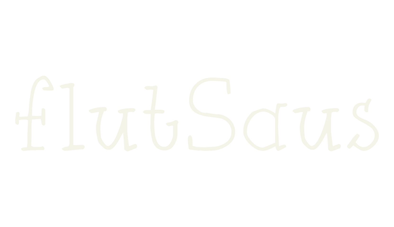 flutSaus, cartoon font preview