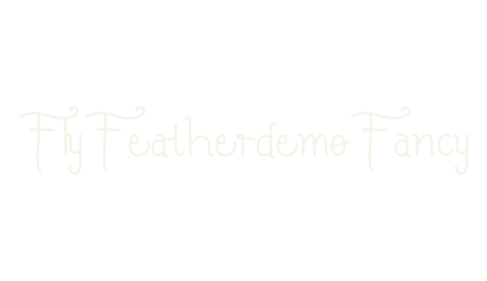 Fly Featherdemo Fancy, brand font preview