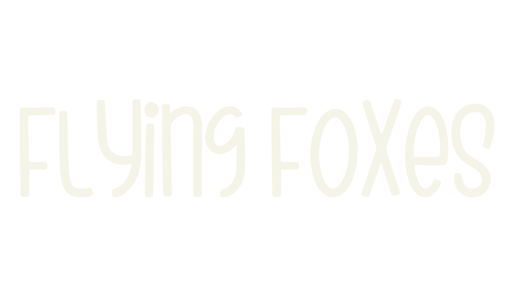 Flying Foxes, logo font preview