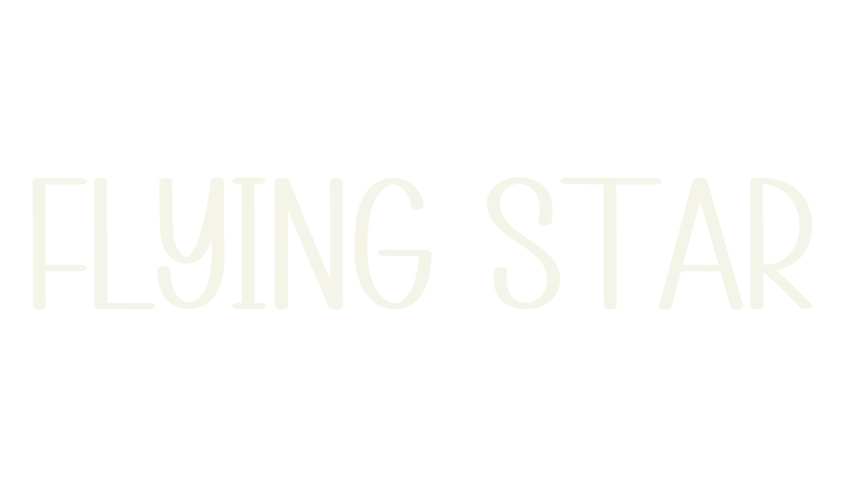 Flying Star, modern font preview