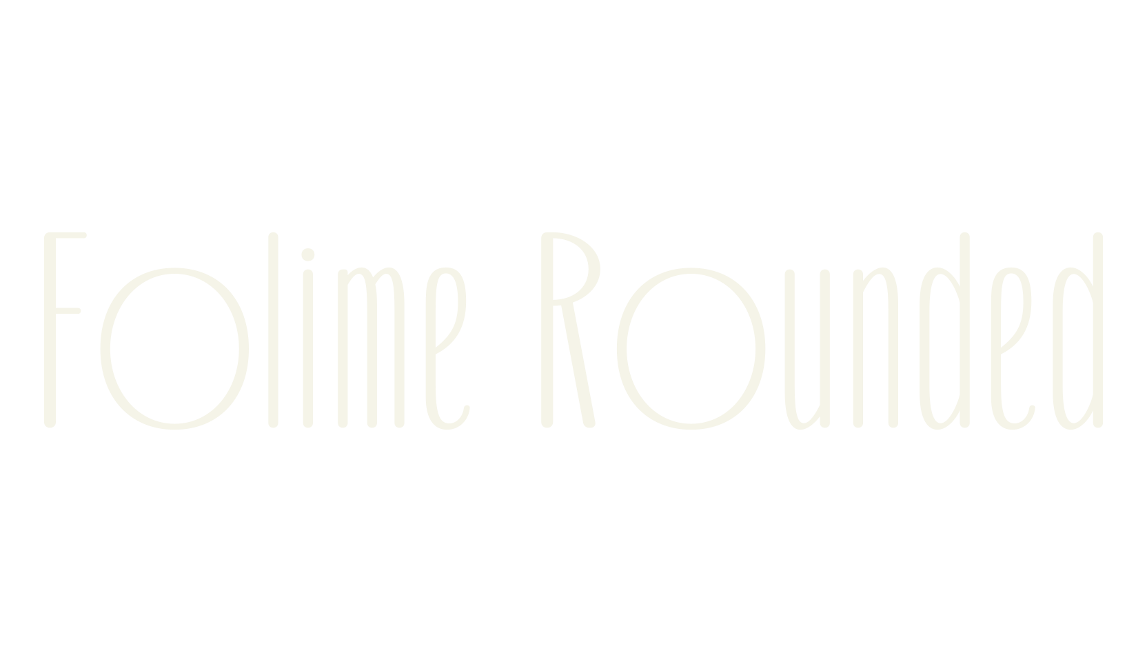 Folime Rounded, art deco font preview