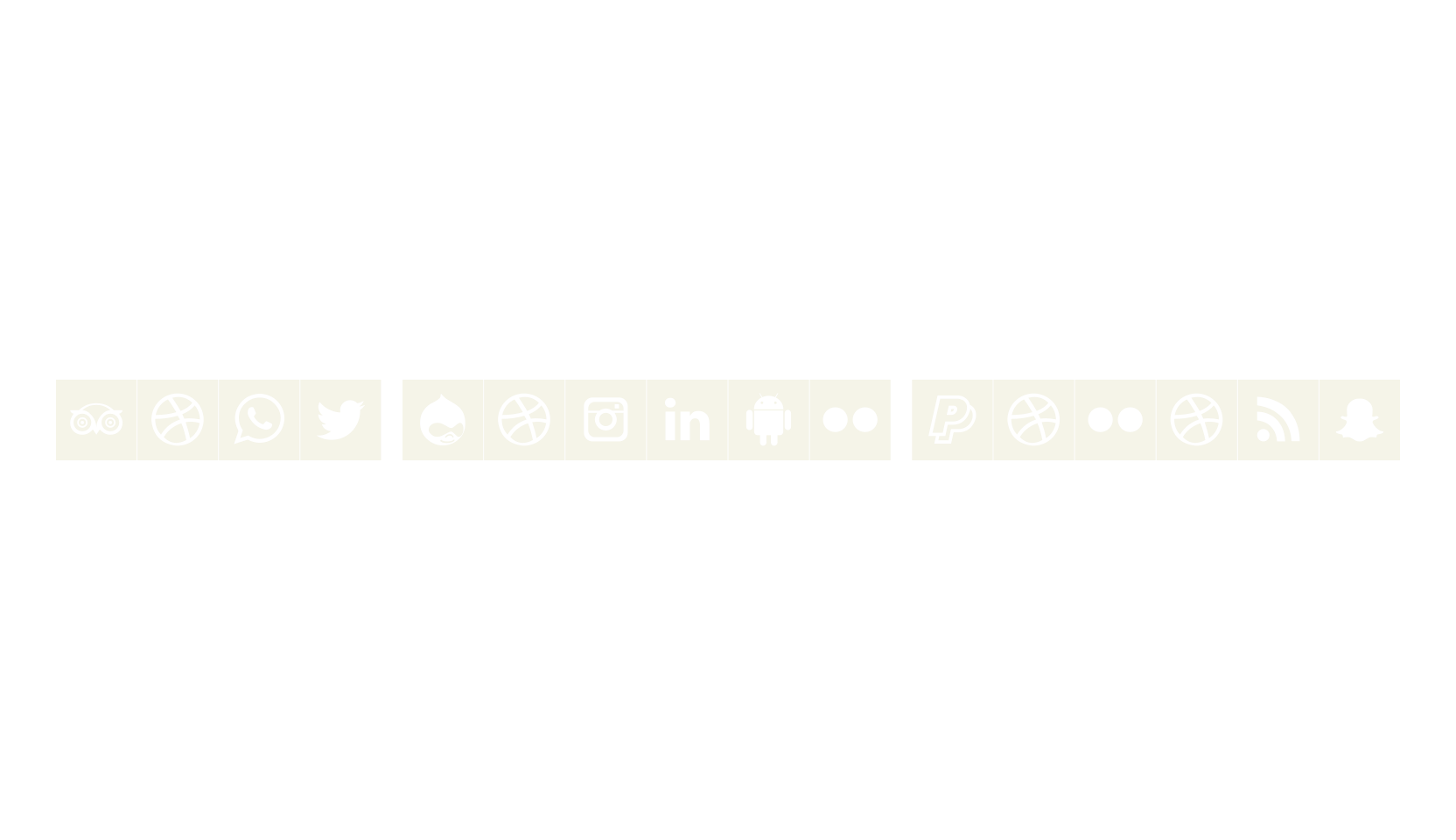 Font Social Colors, dingbats font preview