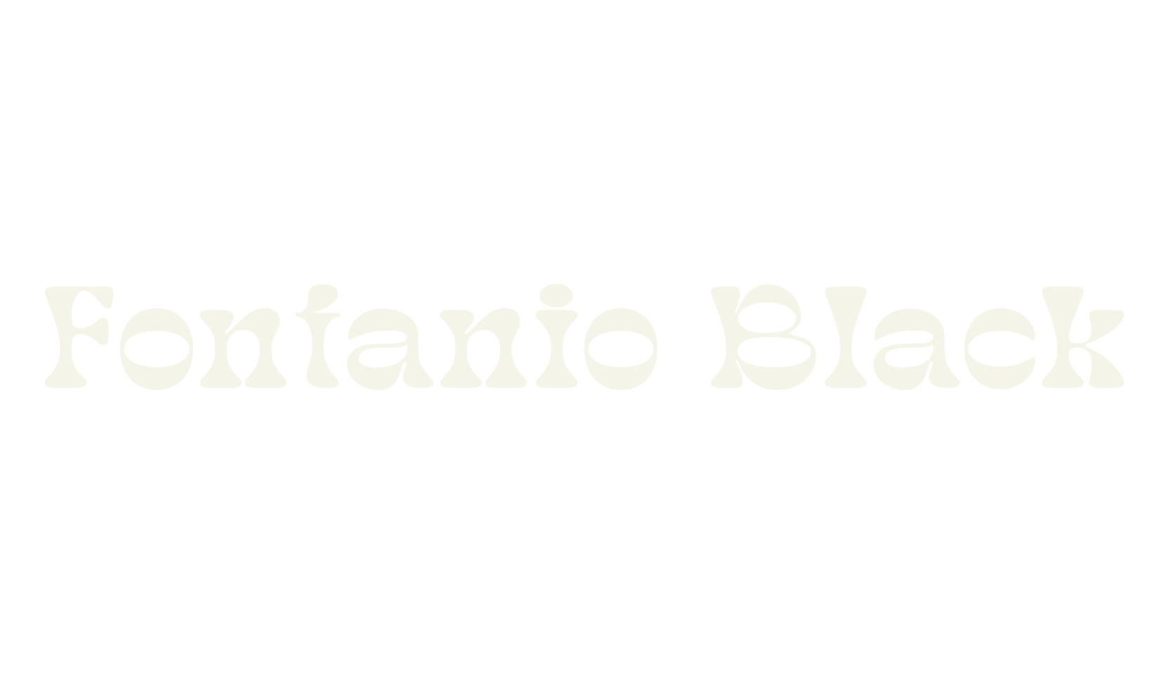 Fontanio Black, 70s font preview