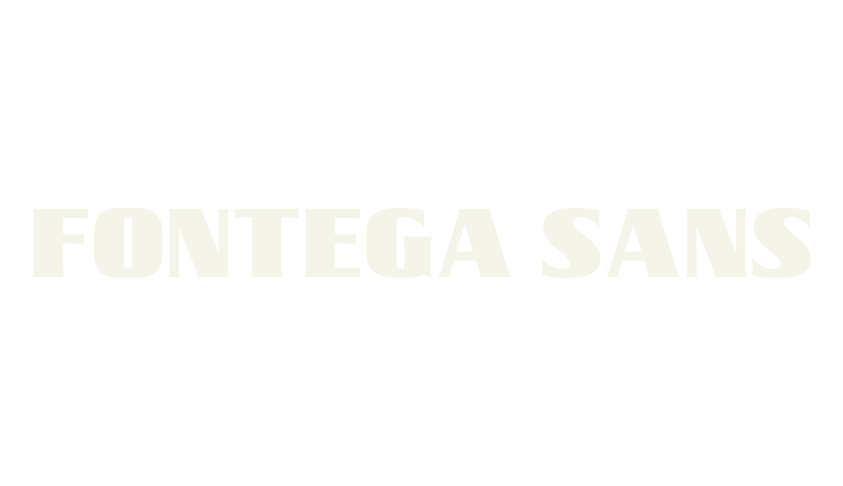 Fontega Sans, bold font preview