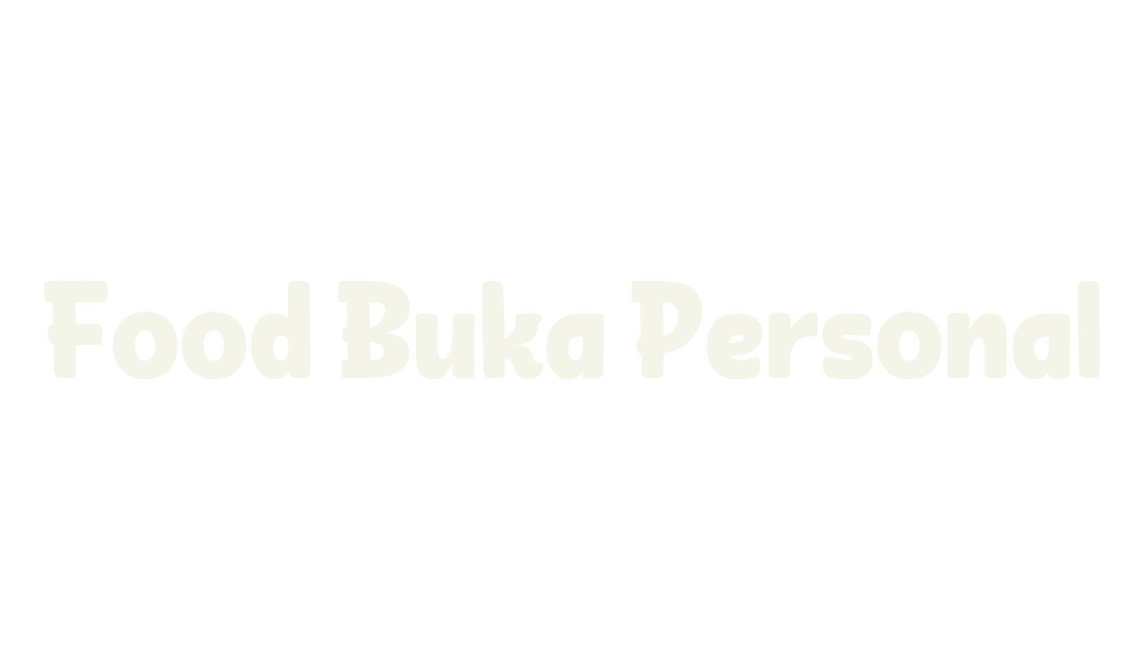 Food Buka Personal, food font preview