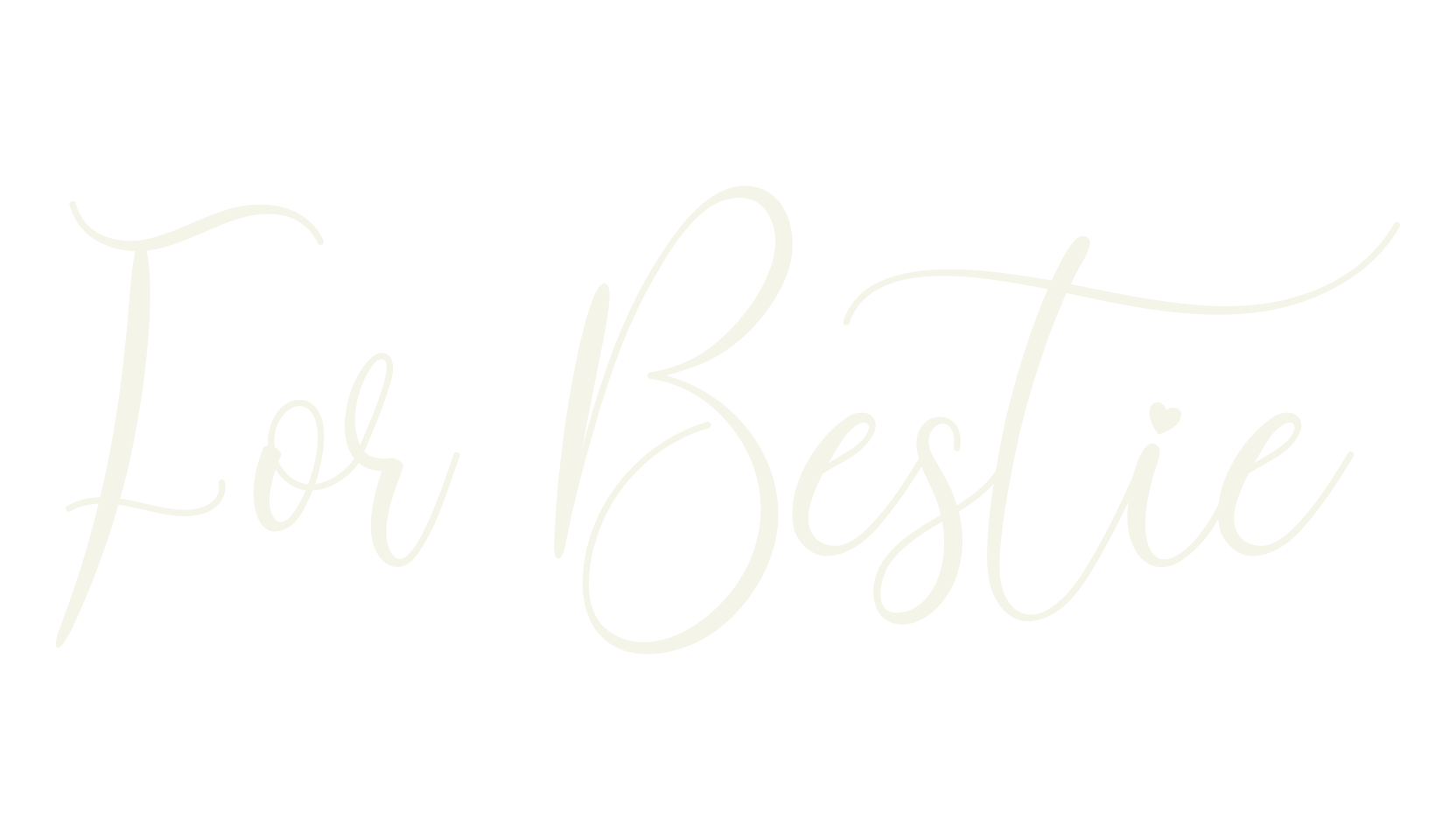 For Bestie, cursive font preview