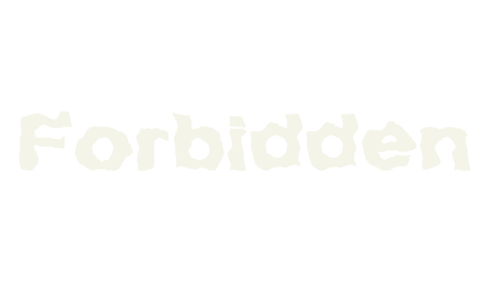 Forbidden, wavy font preview