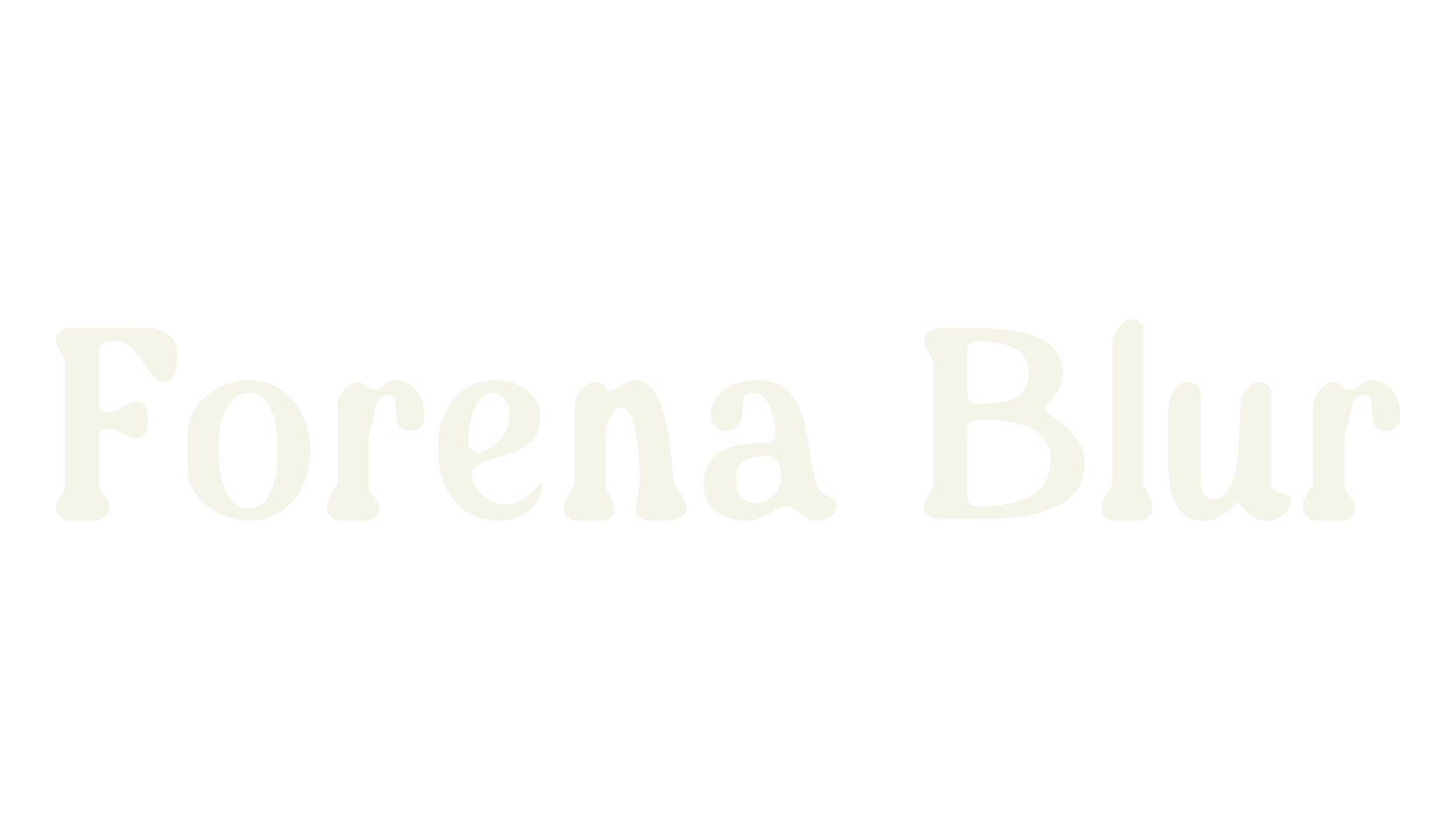 Forena Blur, elegant font preview