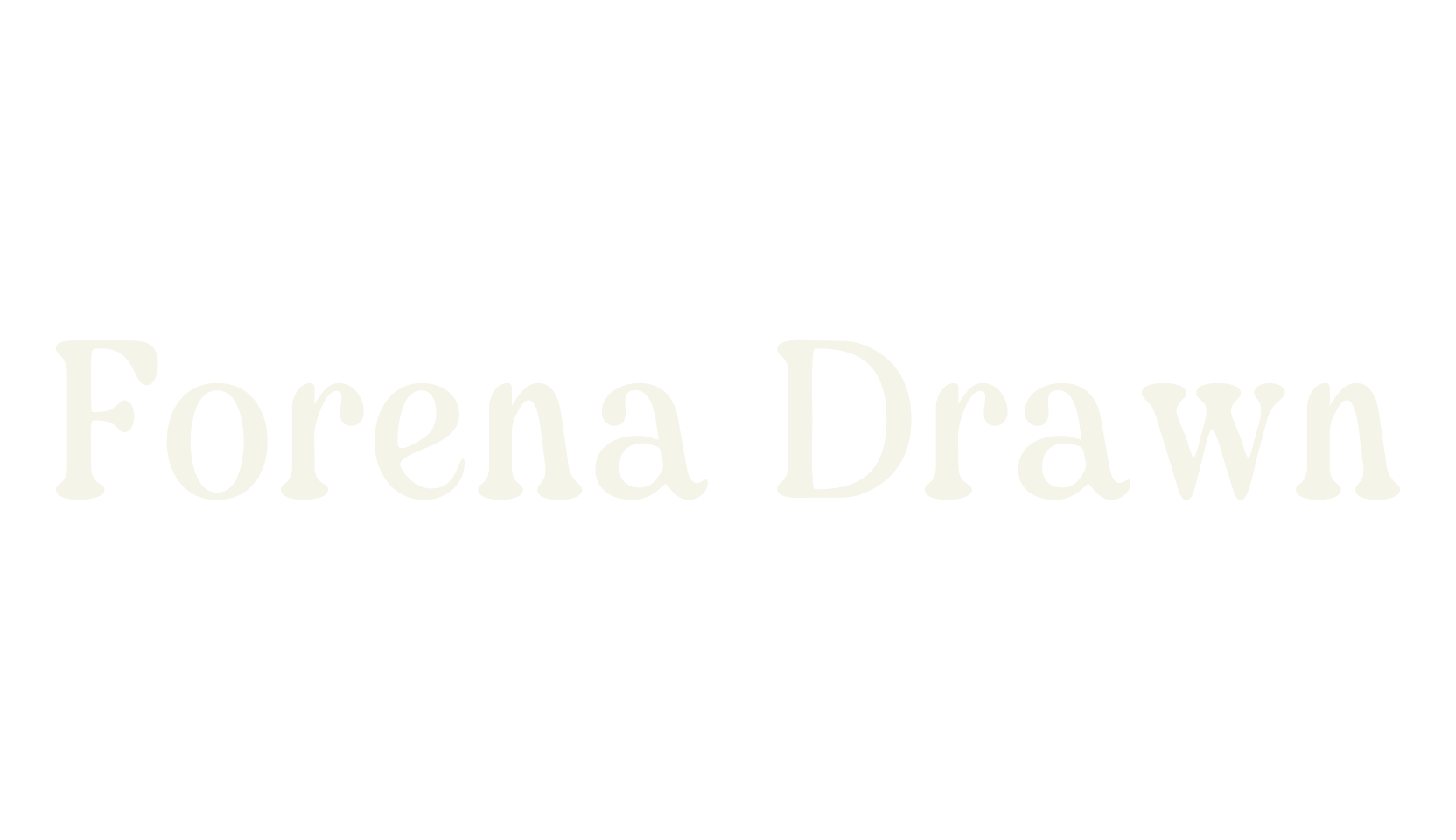 Forena Drawn, title font preview