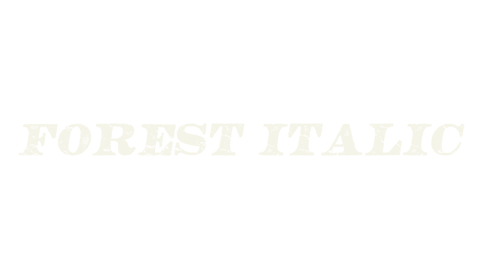 FOREST ITALIC, serif font preview