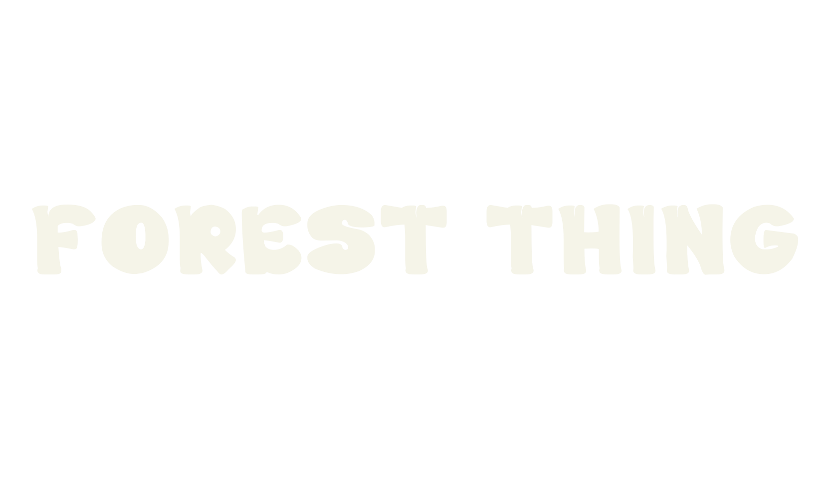 FOREST THING, display market font preview