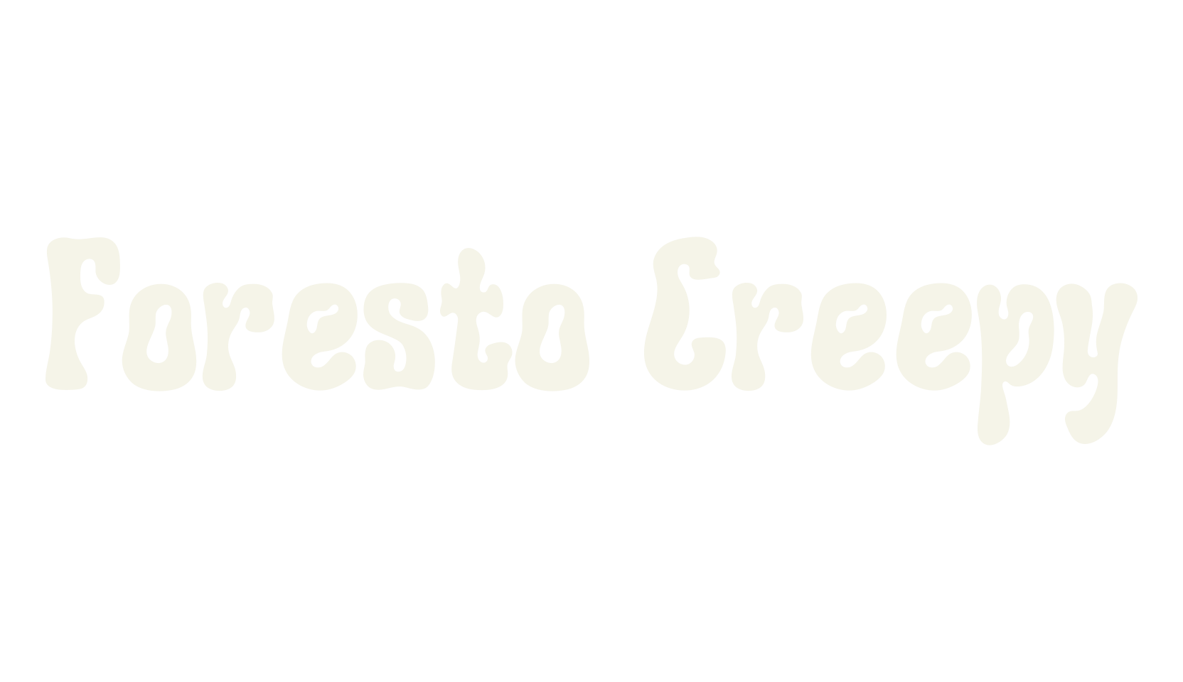 Foresto Creepy, serif font preview