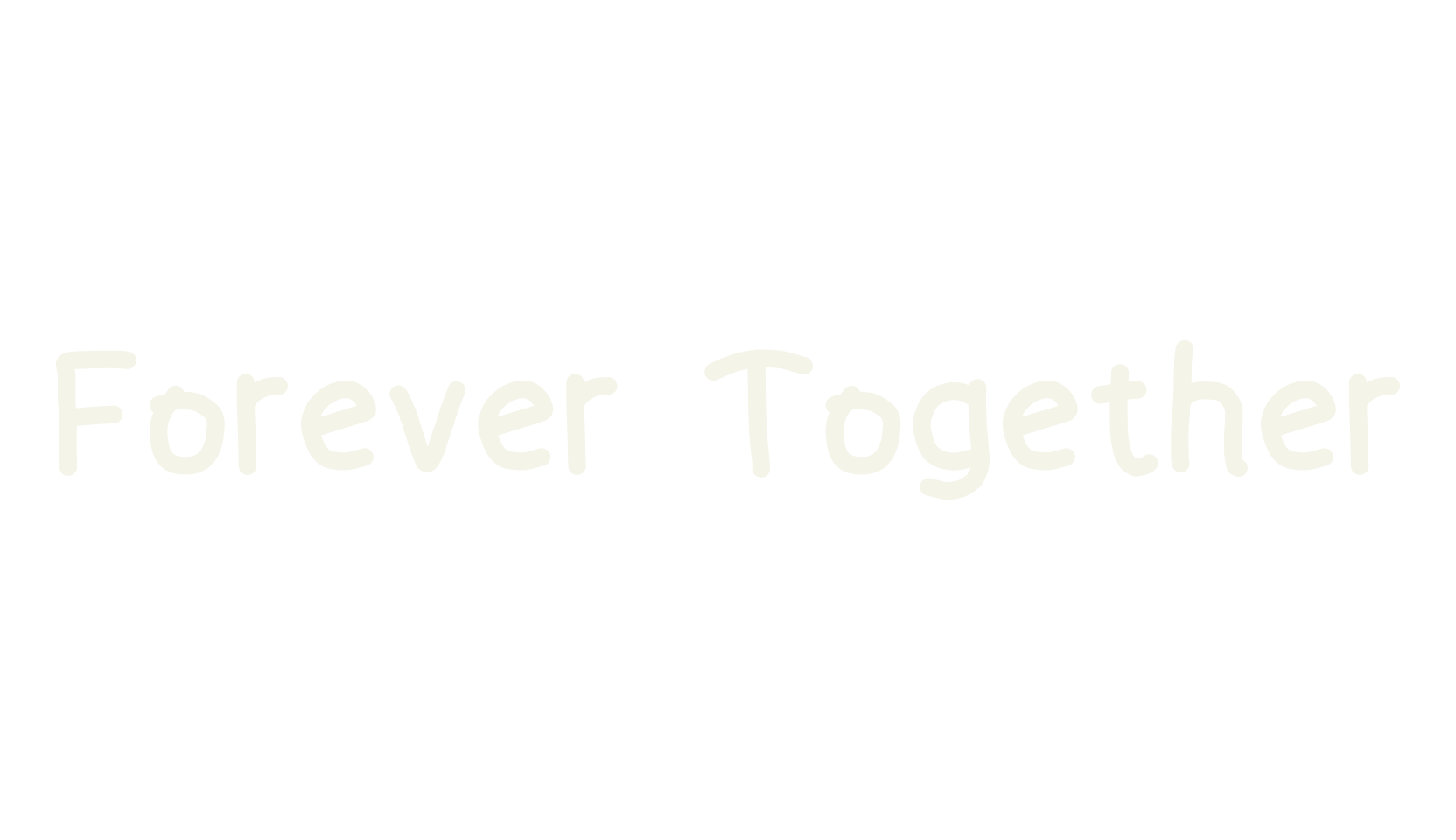 Forever Together, simple font preview