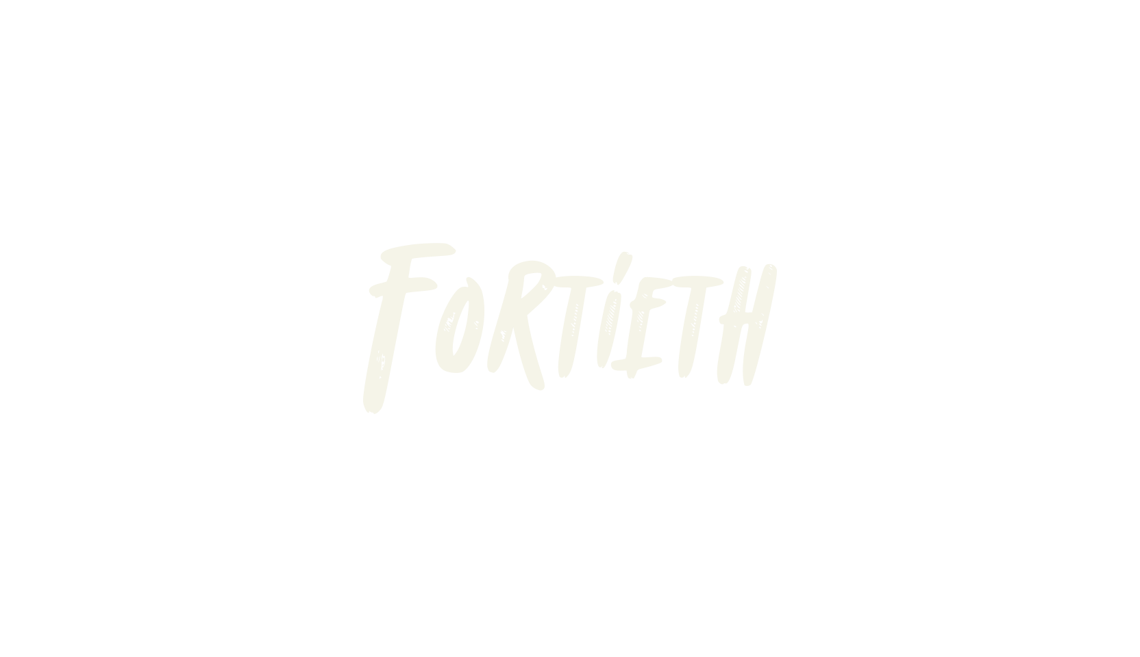 Fortieth, handwriting font preview