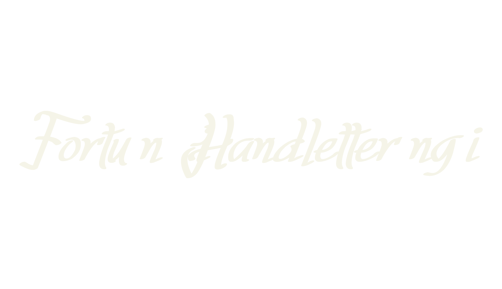 Fortuin Handlettering, calligraphy font preview