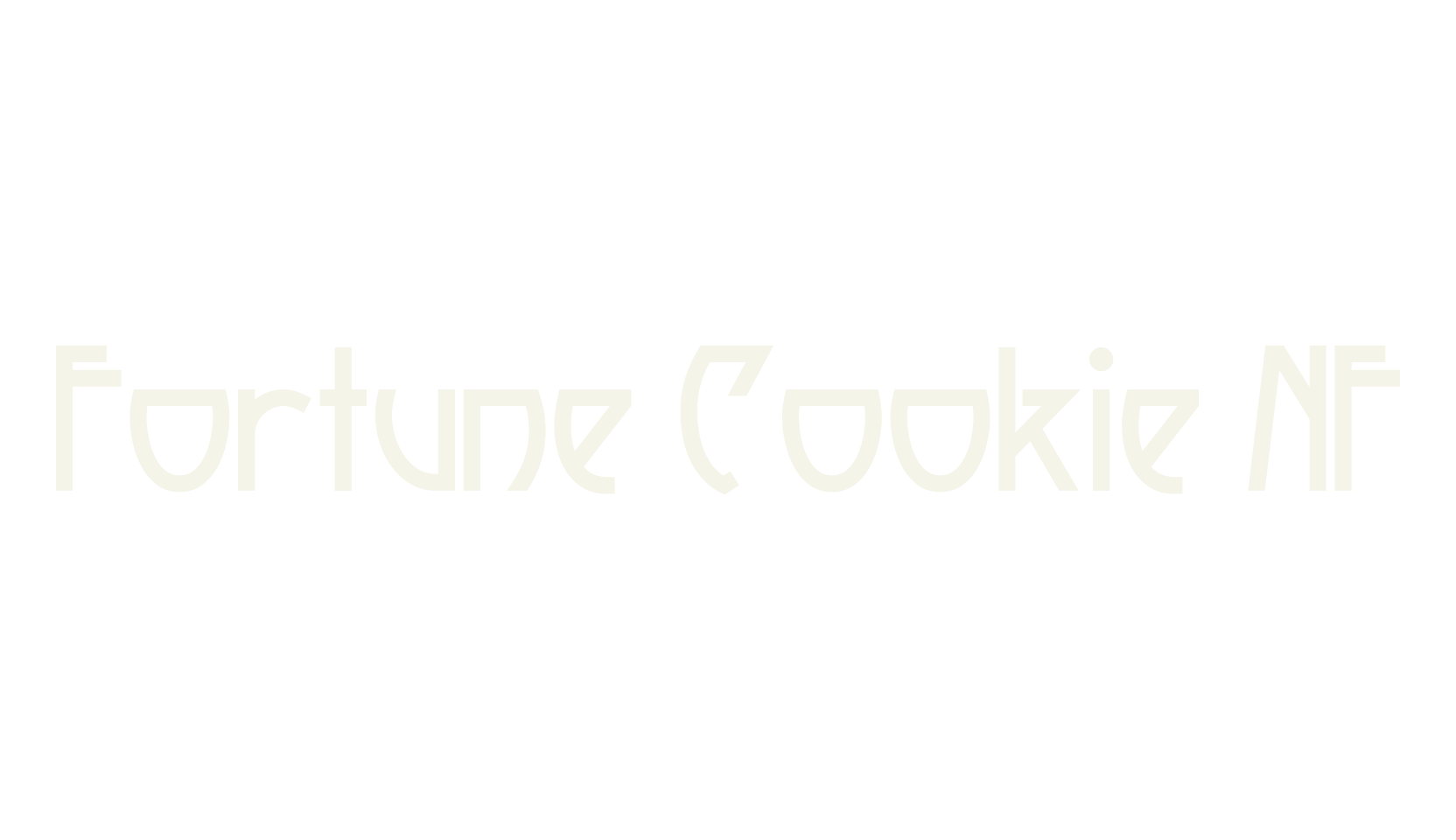 Fortune Cookie NF, display market font preview