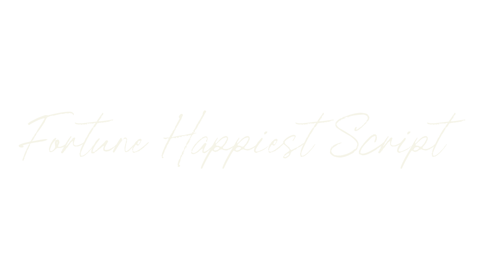 Fortune Happiest Script, hand lettering font preview