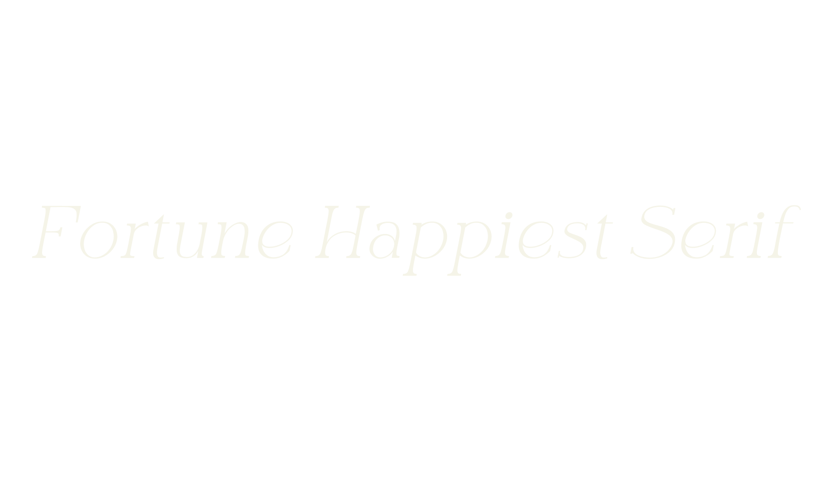 Fortune Happiest Serif, serif font preview