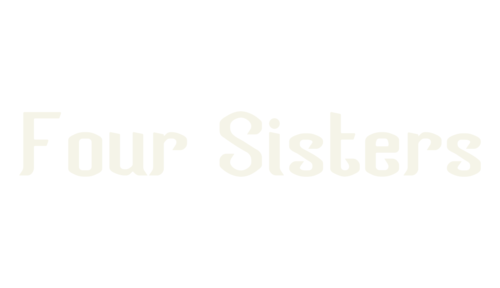 Four Sisters, display font preview
