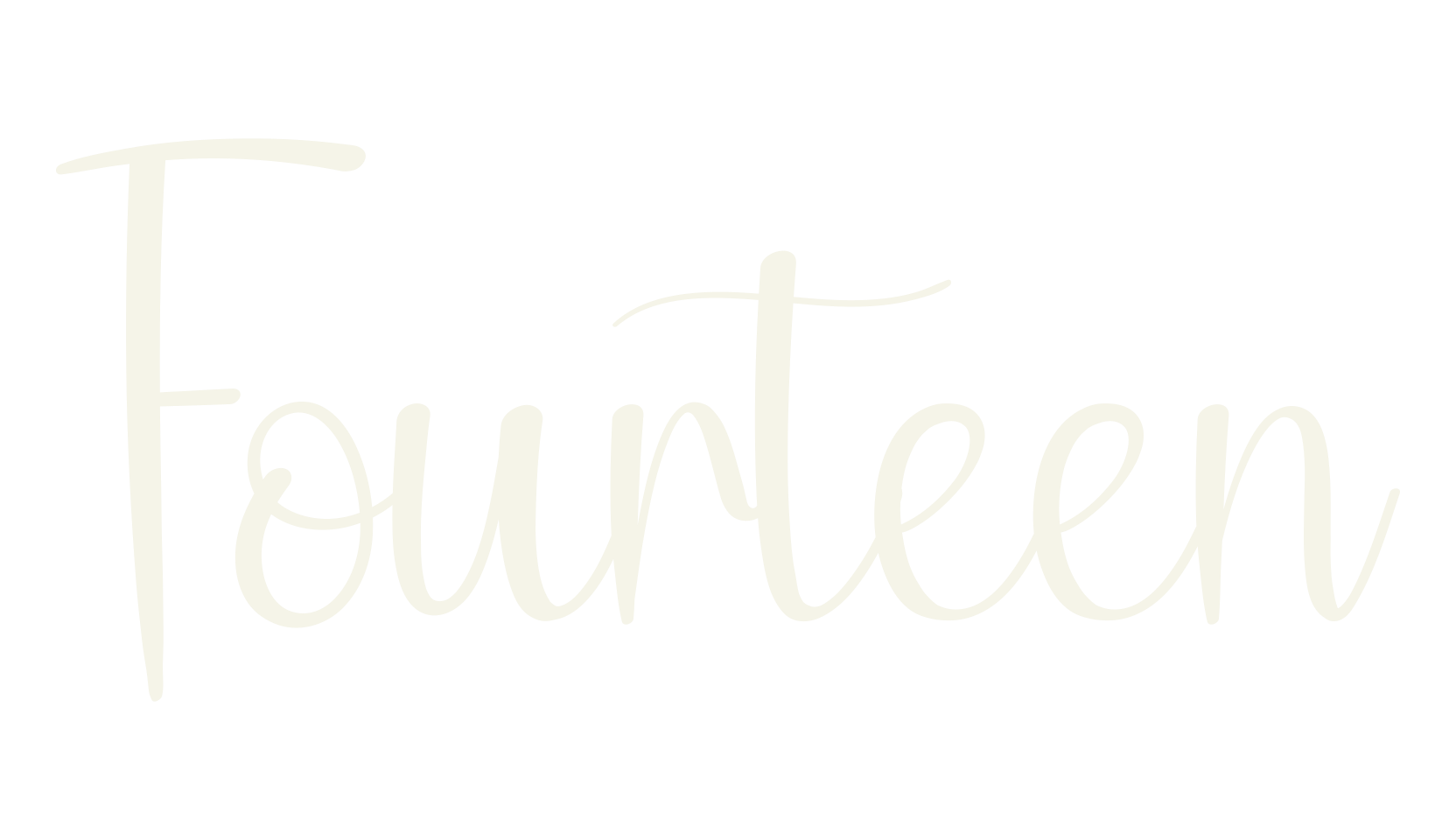 Fourteen, calligraphy font preview