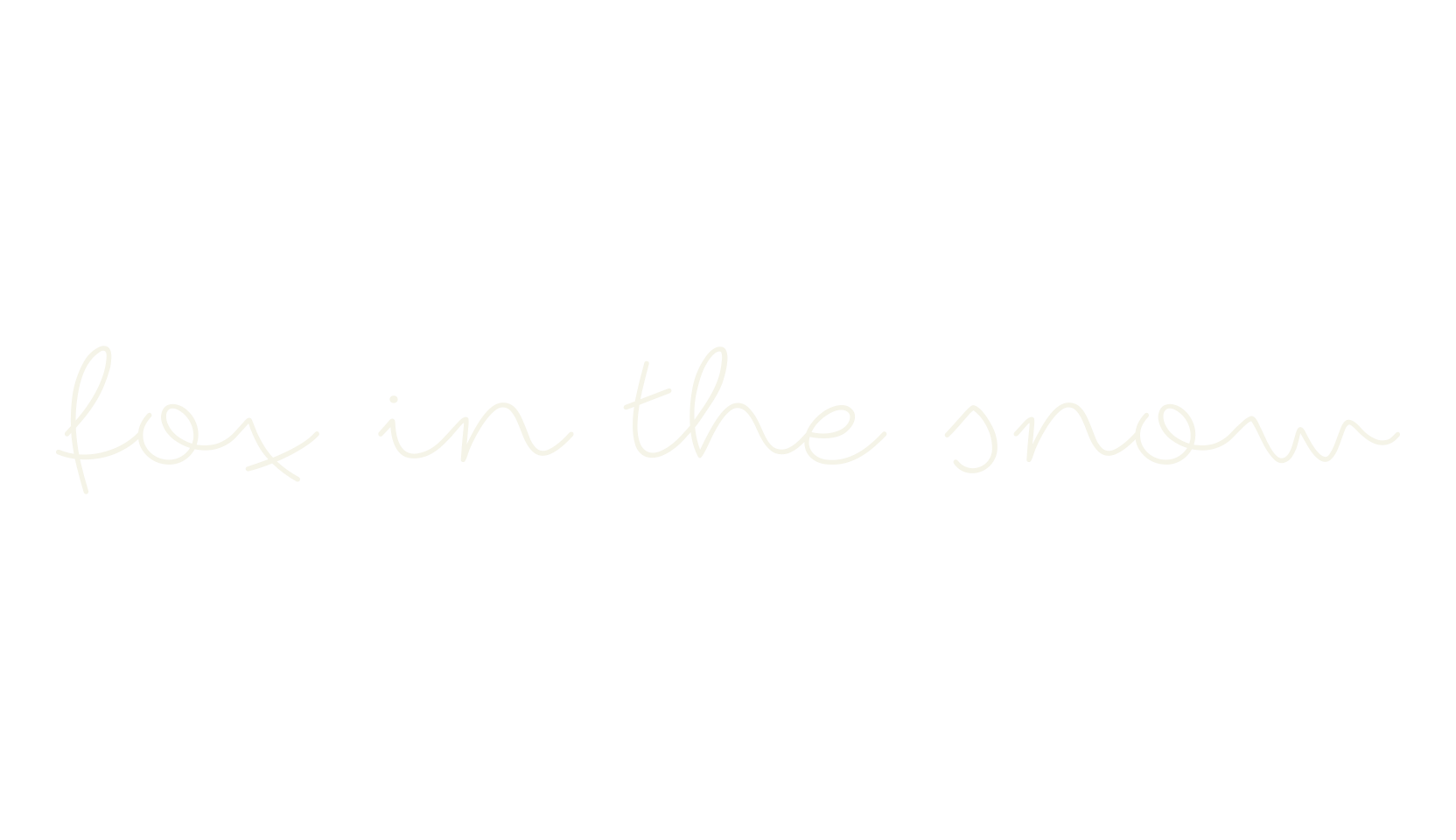 fox in the snow, cursive font preview