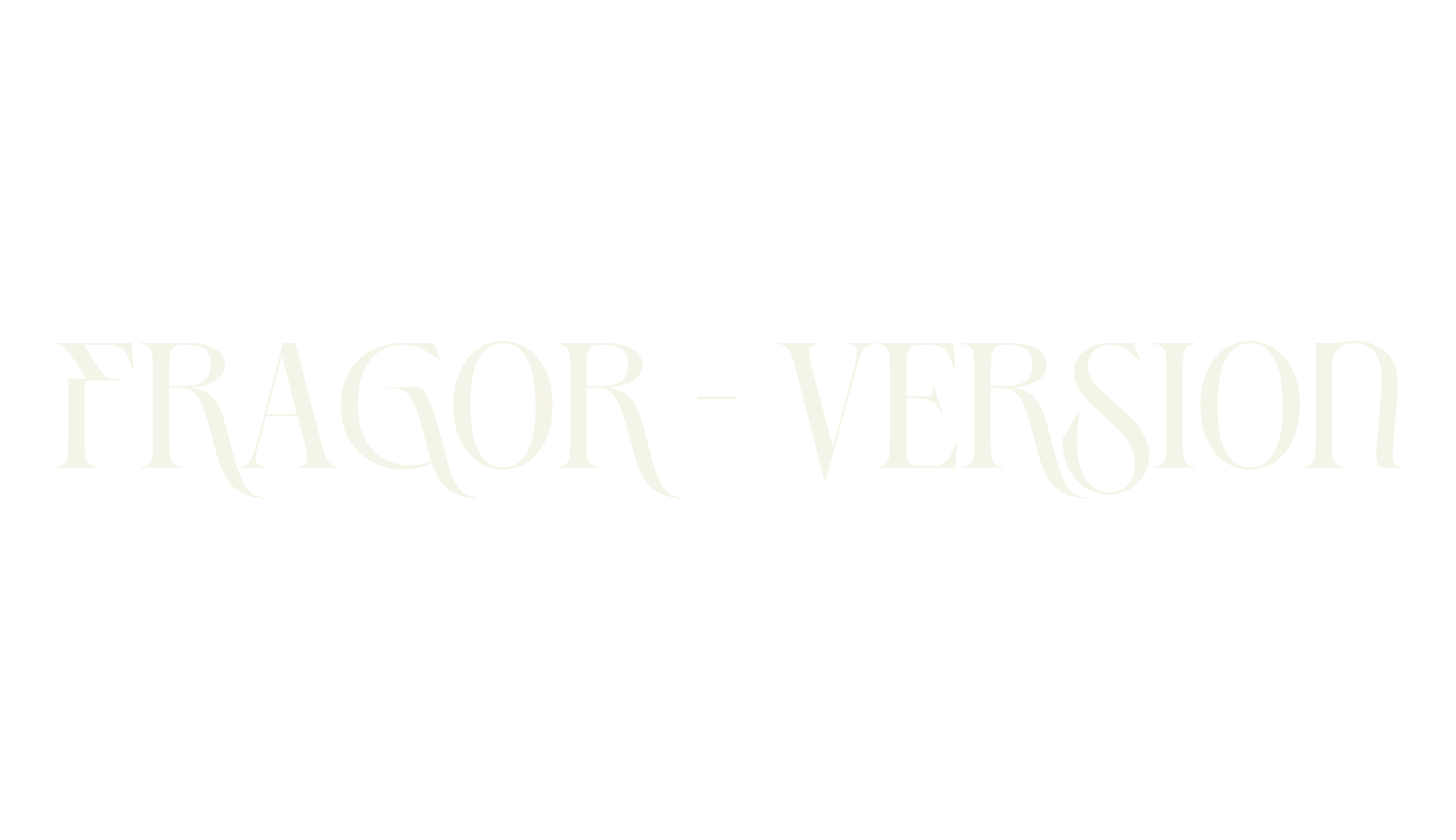 Fragor - Version, serif font preview
