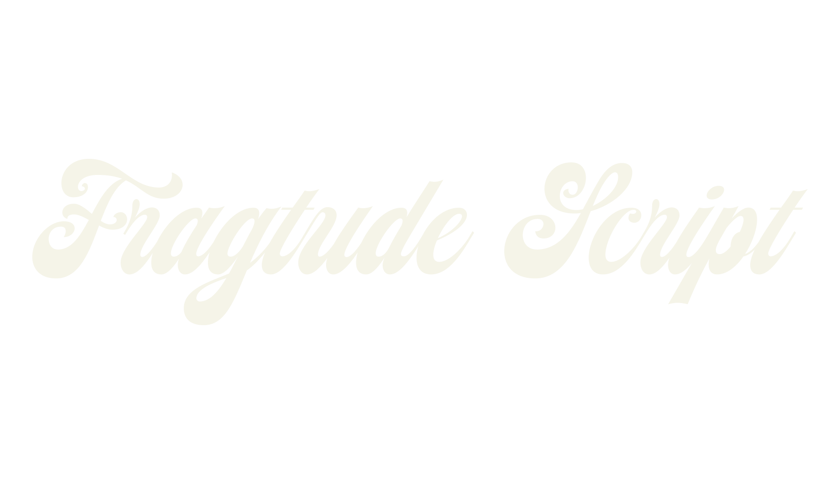 Fragtude Script, fashion script font preview
