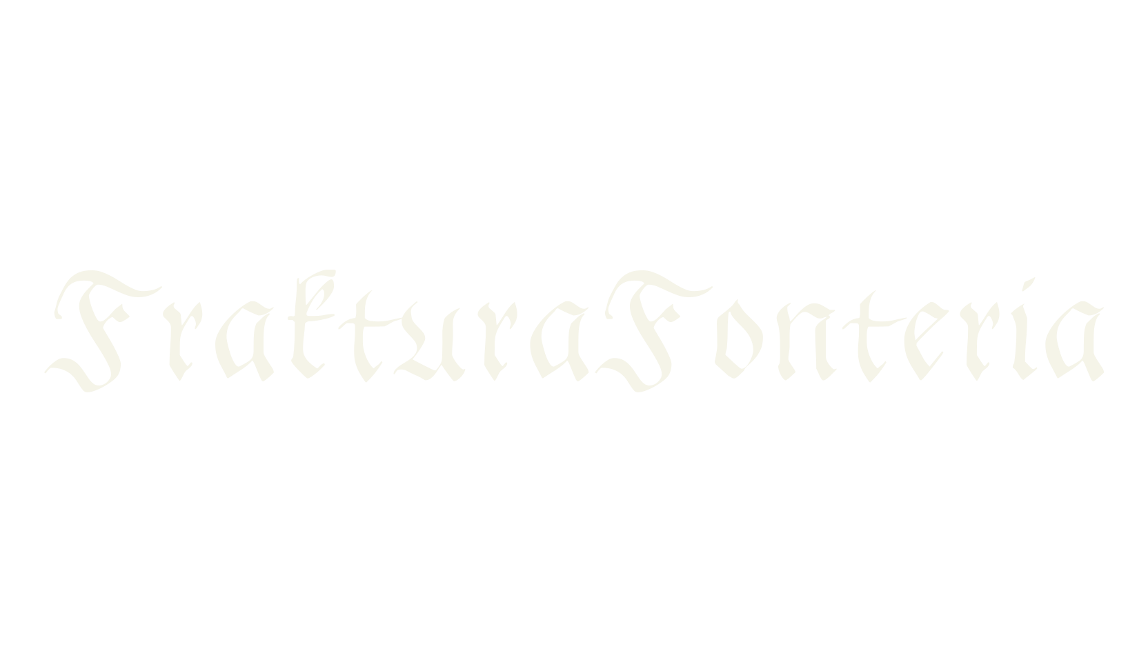 FrakturaFonteria, fantasy font preview