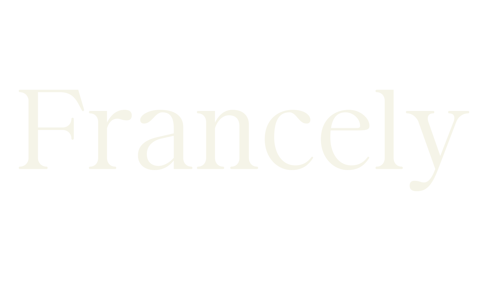 Francely, alphabet font preview
