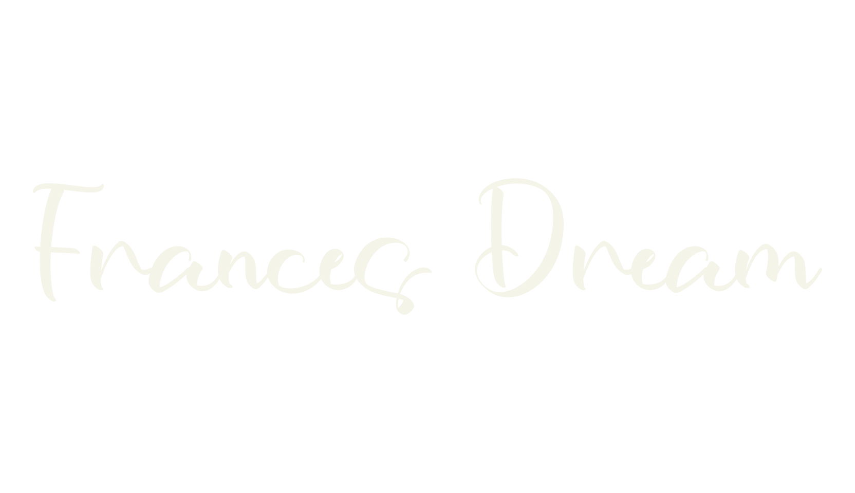 Frances Dream, calligraphy font preview