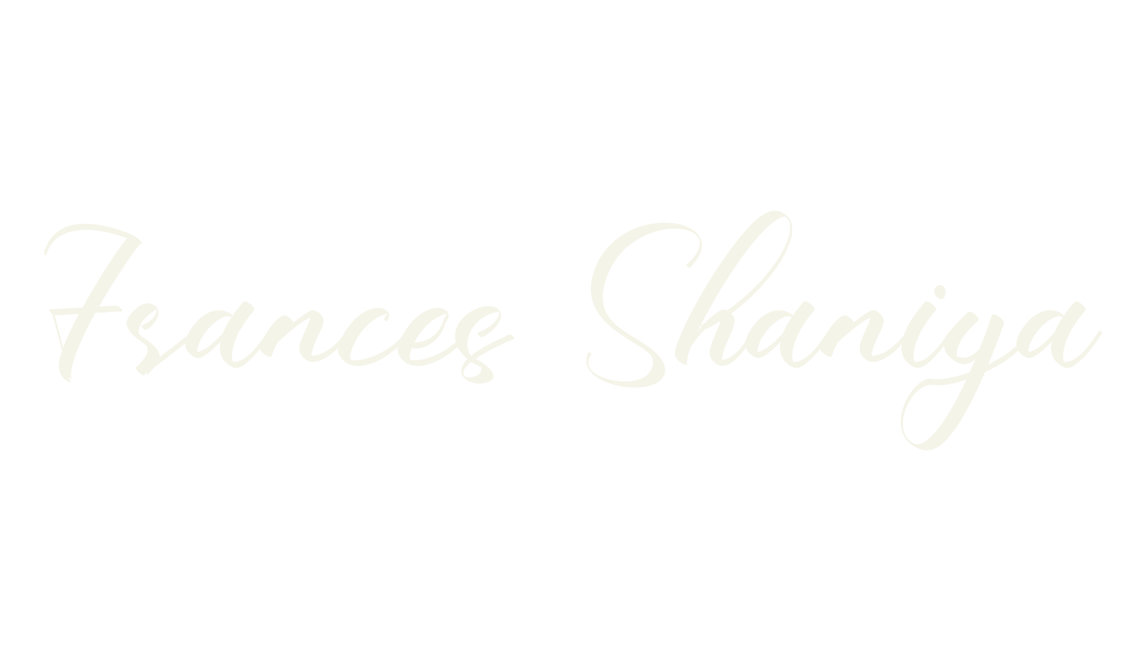 Frances Shaniya, calligraphy font preview