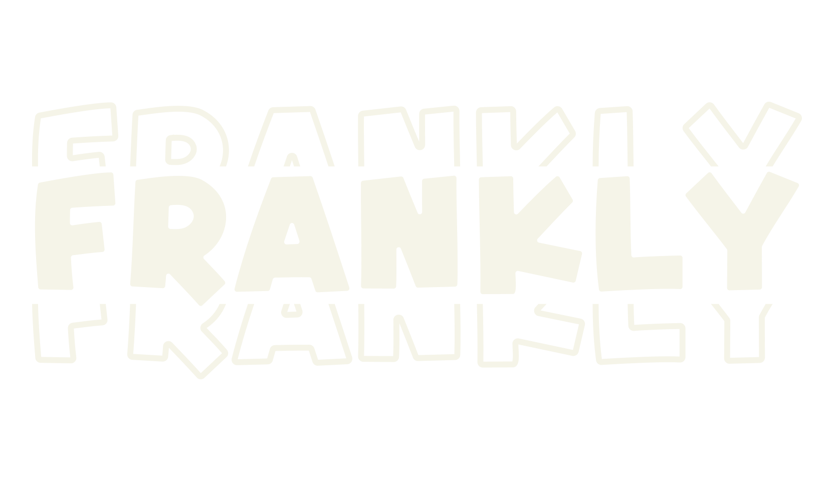 Frankly, cursive font preview