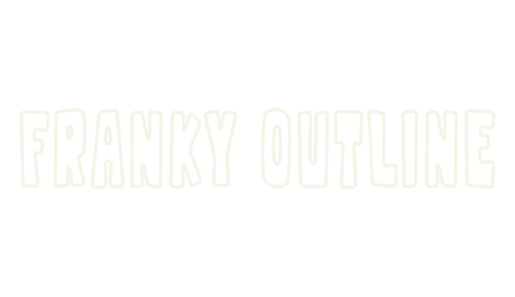 Franky Outline, outline font preview