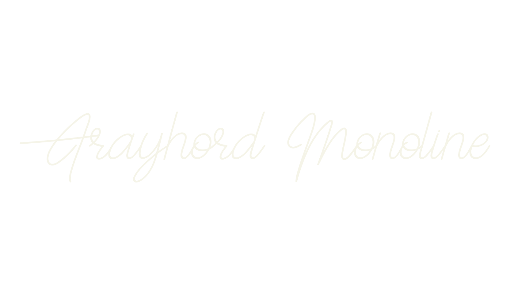Frayhord Monoline, handwriting font preview