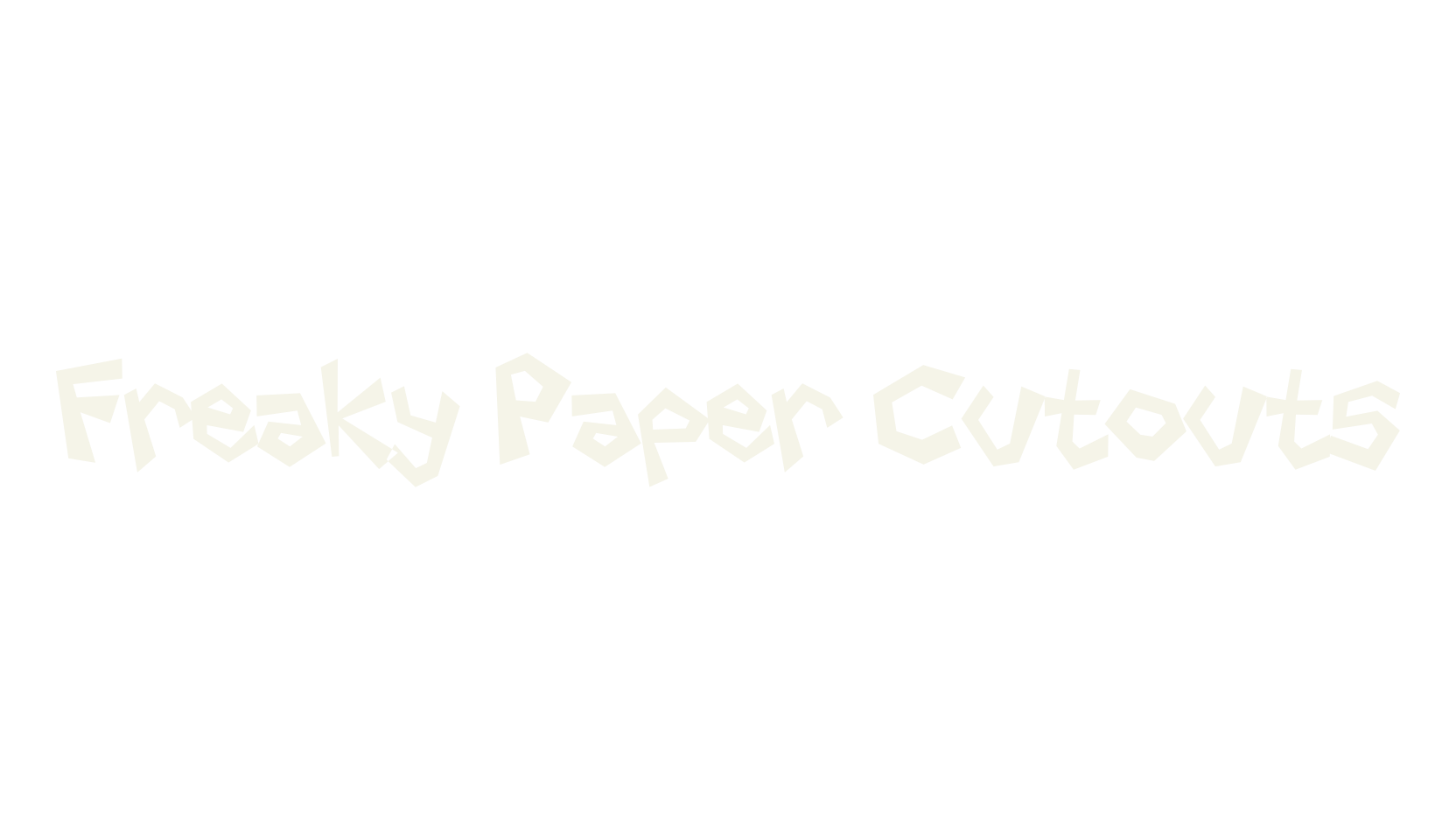 Freaky Paper Cutouts, display market font preview