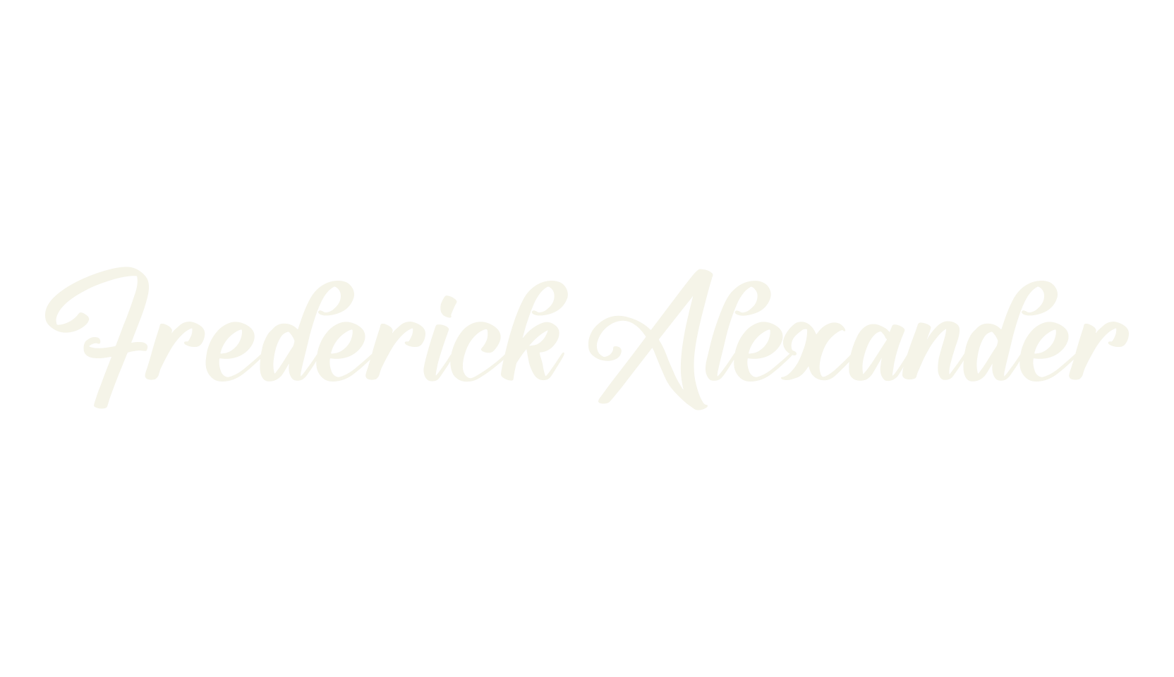 Frederick Alexander, script font preview