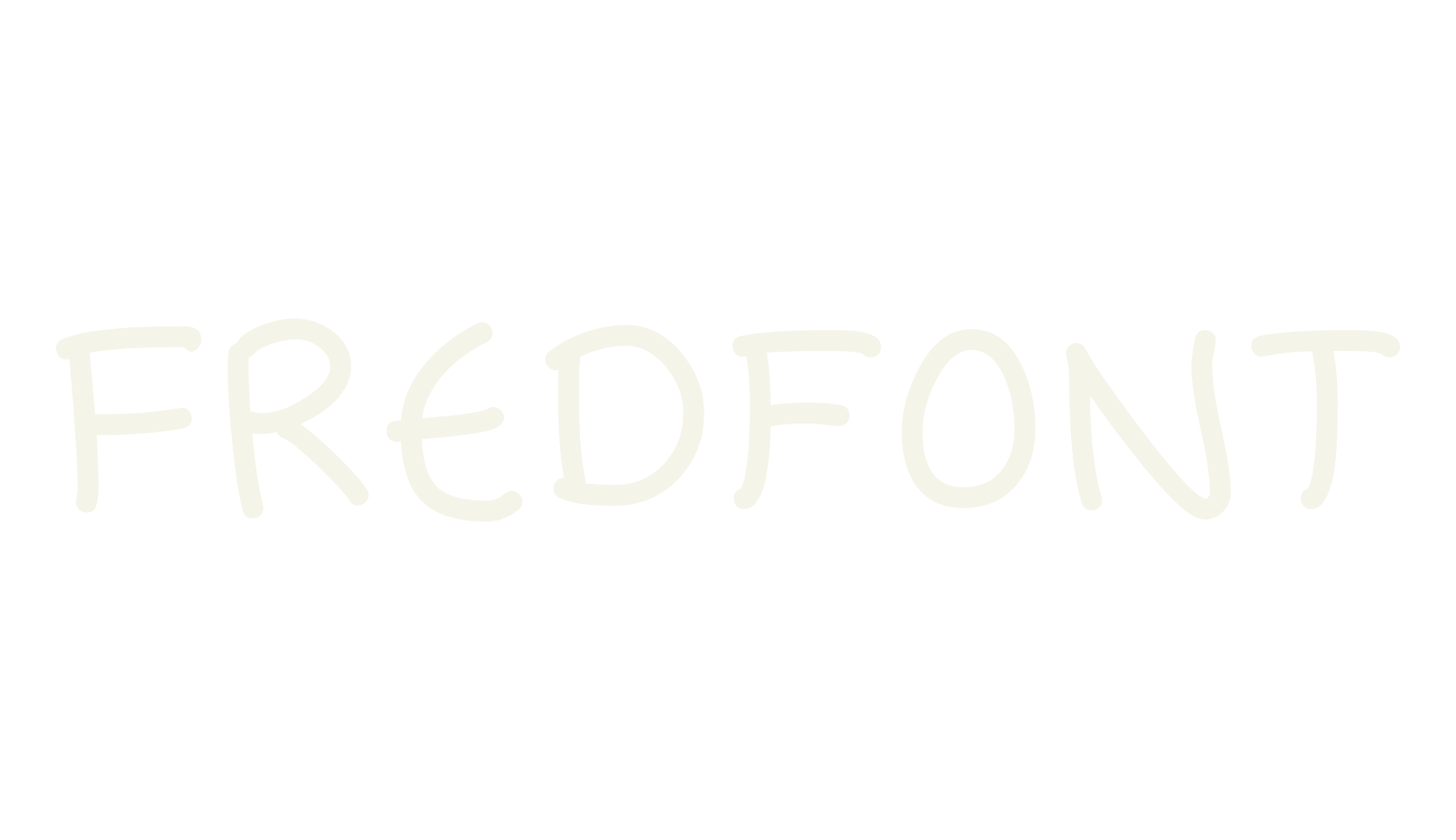 Fredfont, handwriting font preview