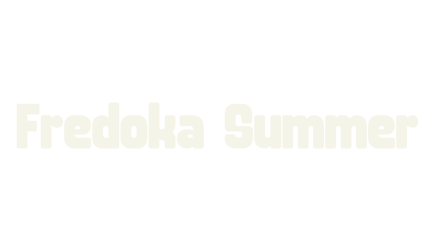 Fredoka Summer, summer font preview