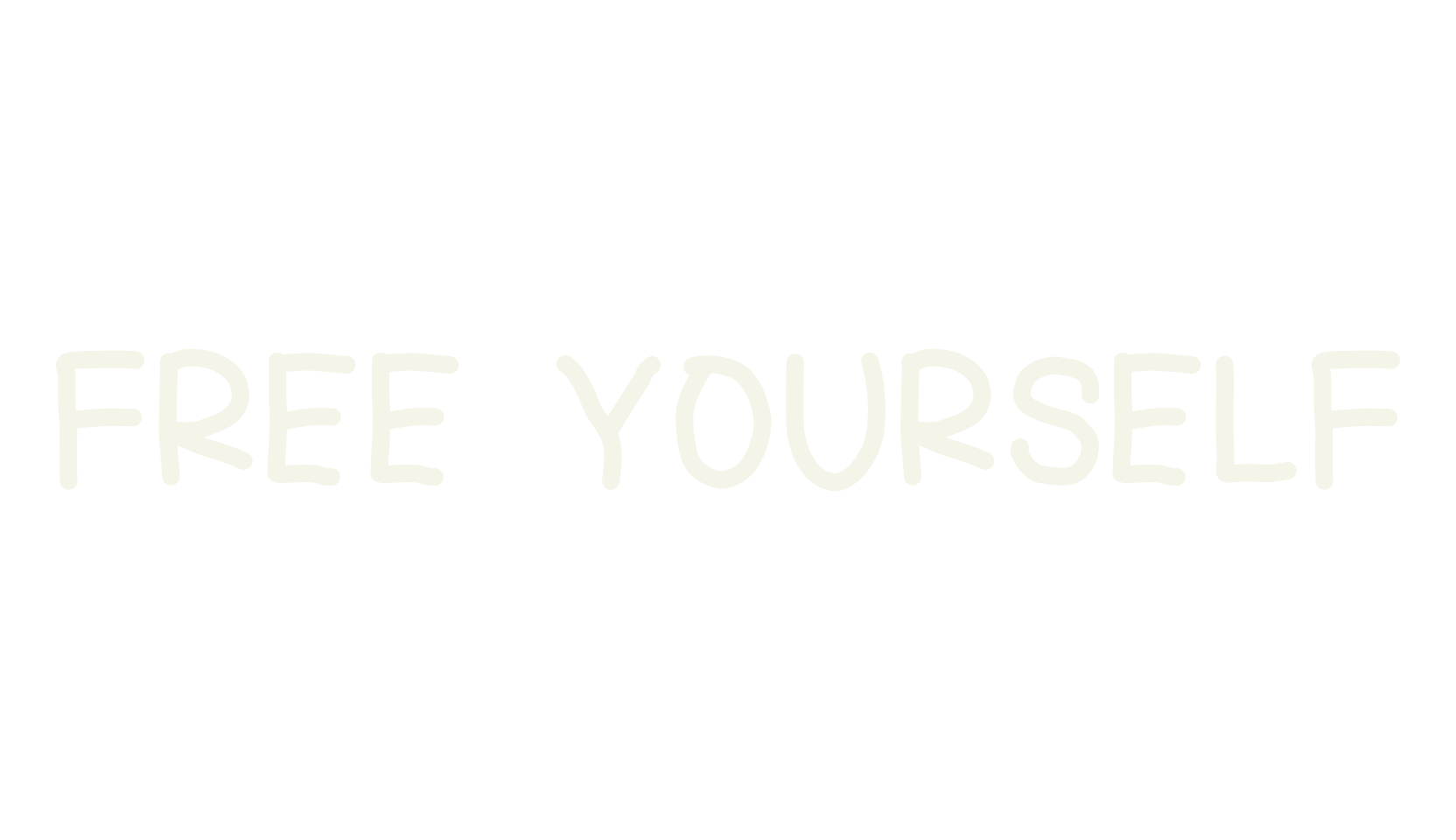FREE YOURSELF, thick font preview
