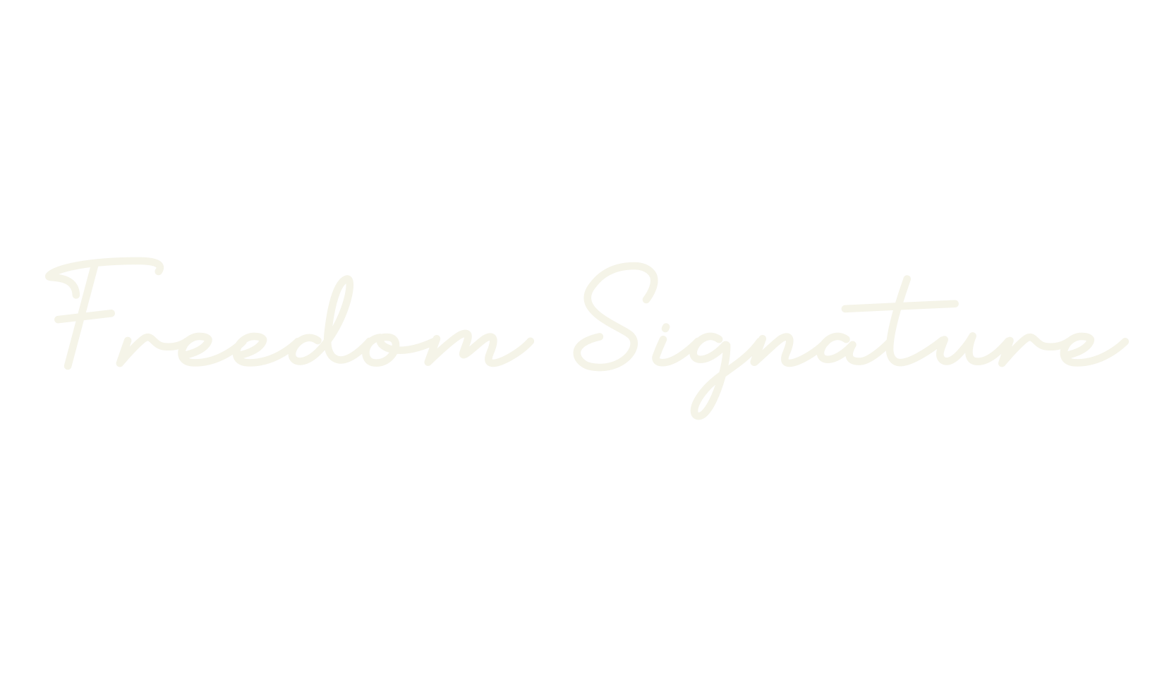 Freedom Signature, signature font preview