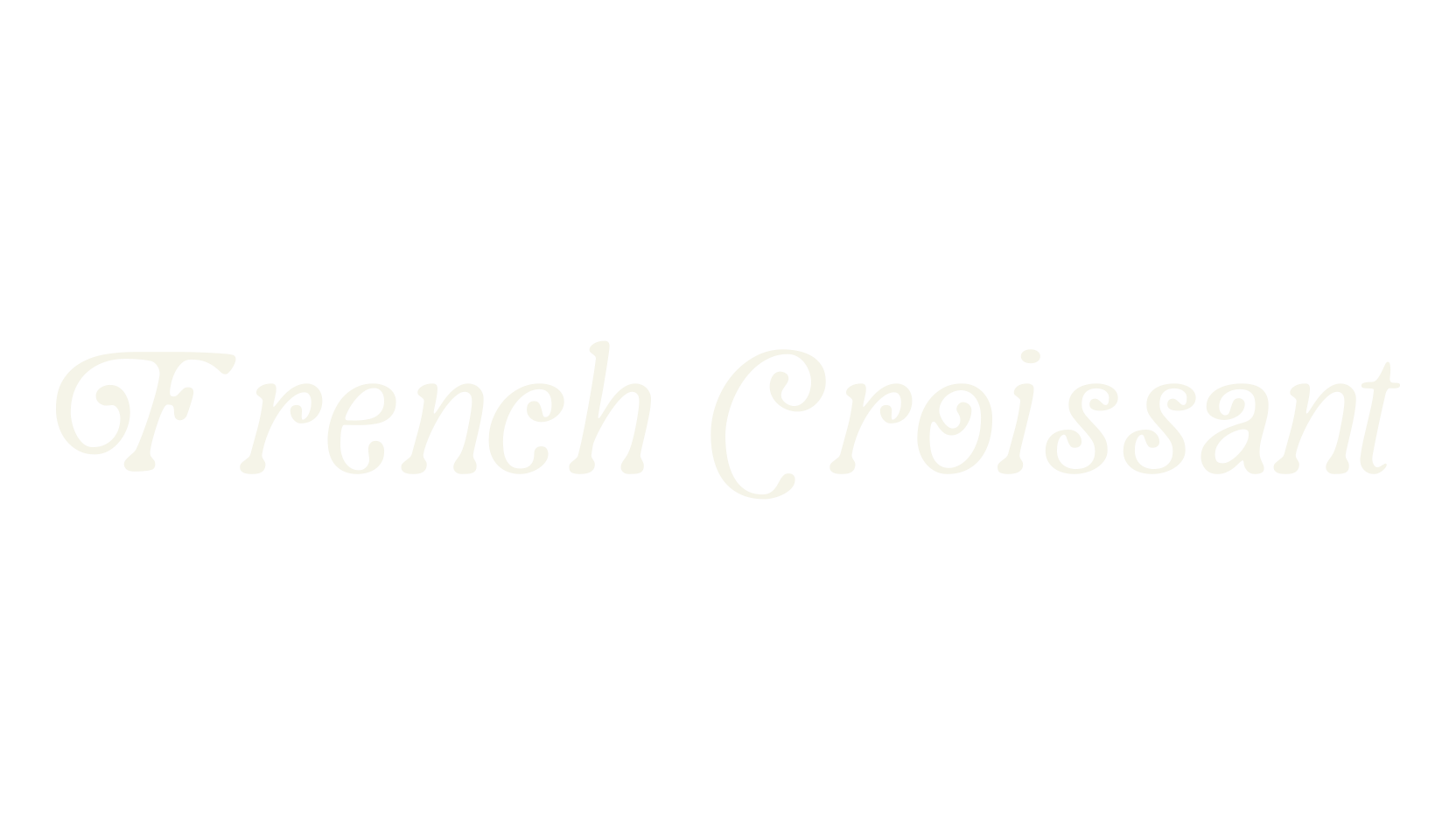 French Croissant, vintage font preview