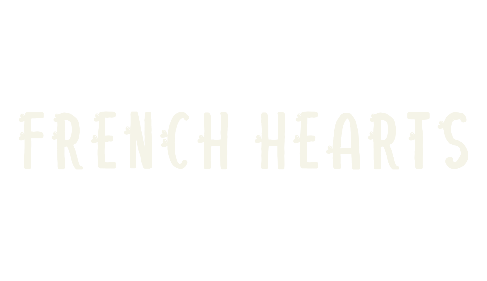 French Hearts, heart font preview