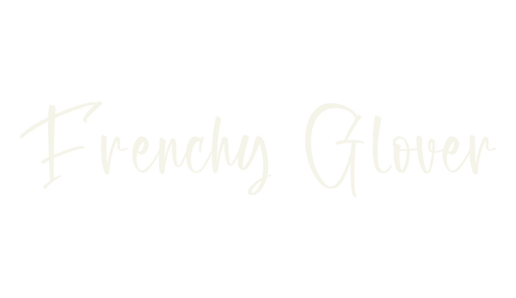 Frenchy Glover, script font preview