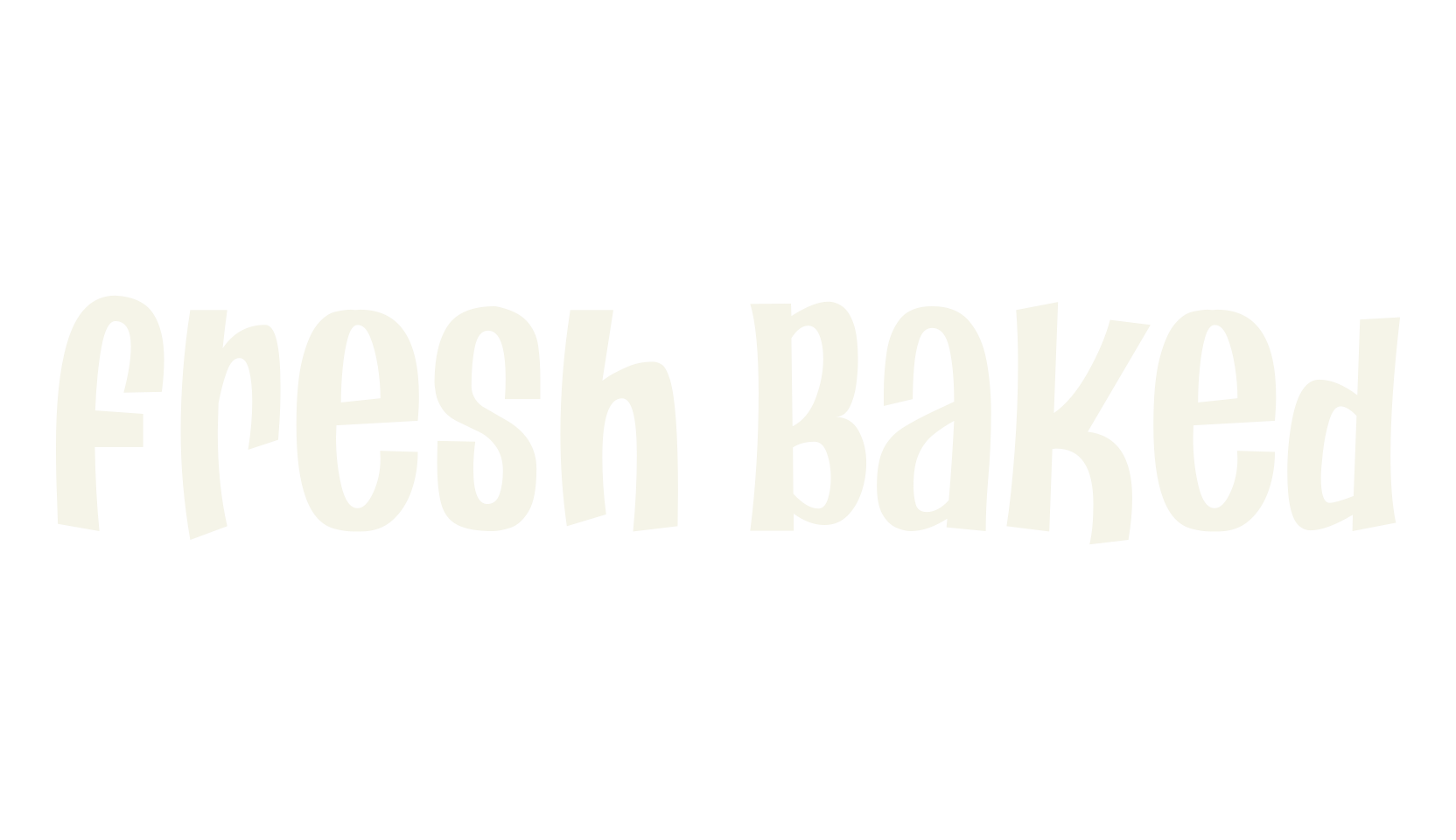 Fresh Baked, whimsical font preview