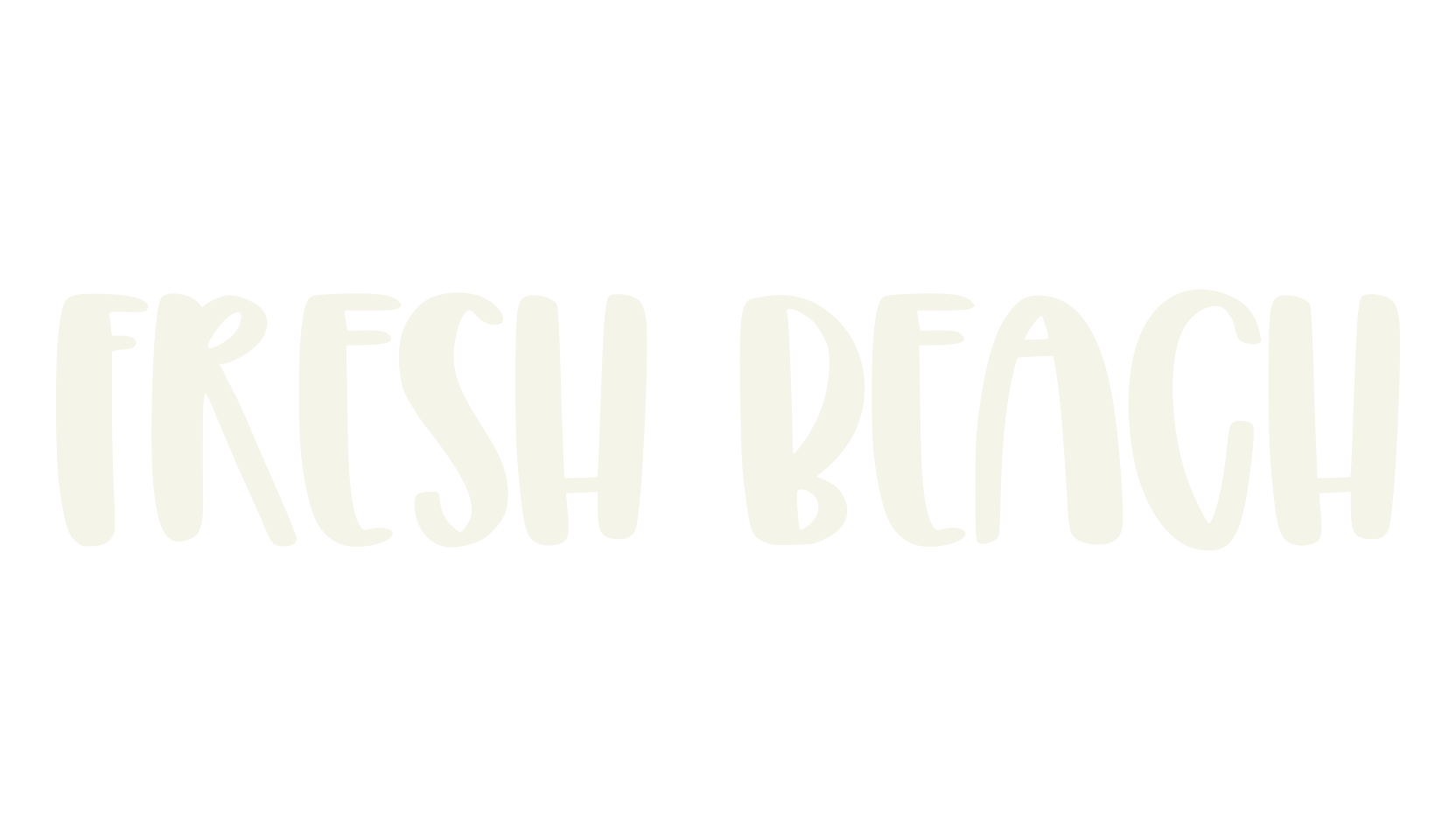 Fresh Beach, cute font preview