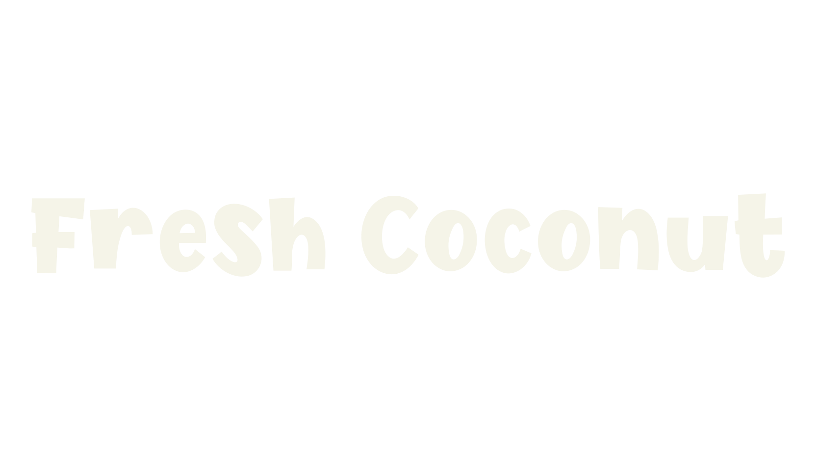 Fresh Coconut, display market font preview